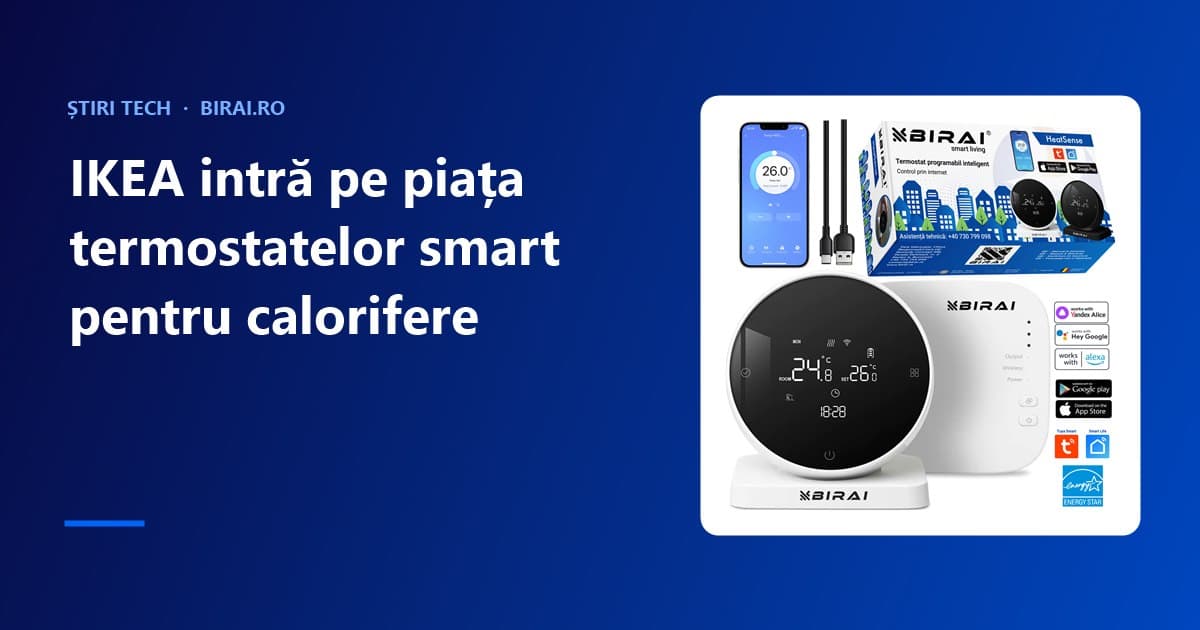 IKEA lansează LILJEBAGGE, primul său termostat smart pentru calorifere, la circa 18 €