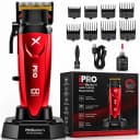 Mașină de Tuns Profesională BIRAI iPRO XBlade, 8000 RPM, Lamă DLC, 2500 mAh, Roșu