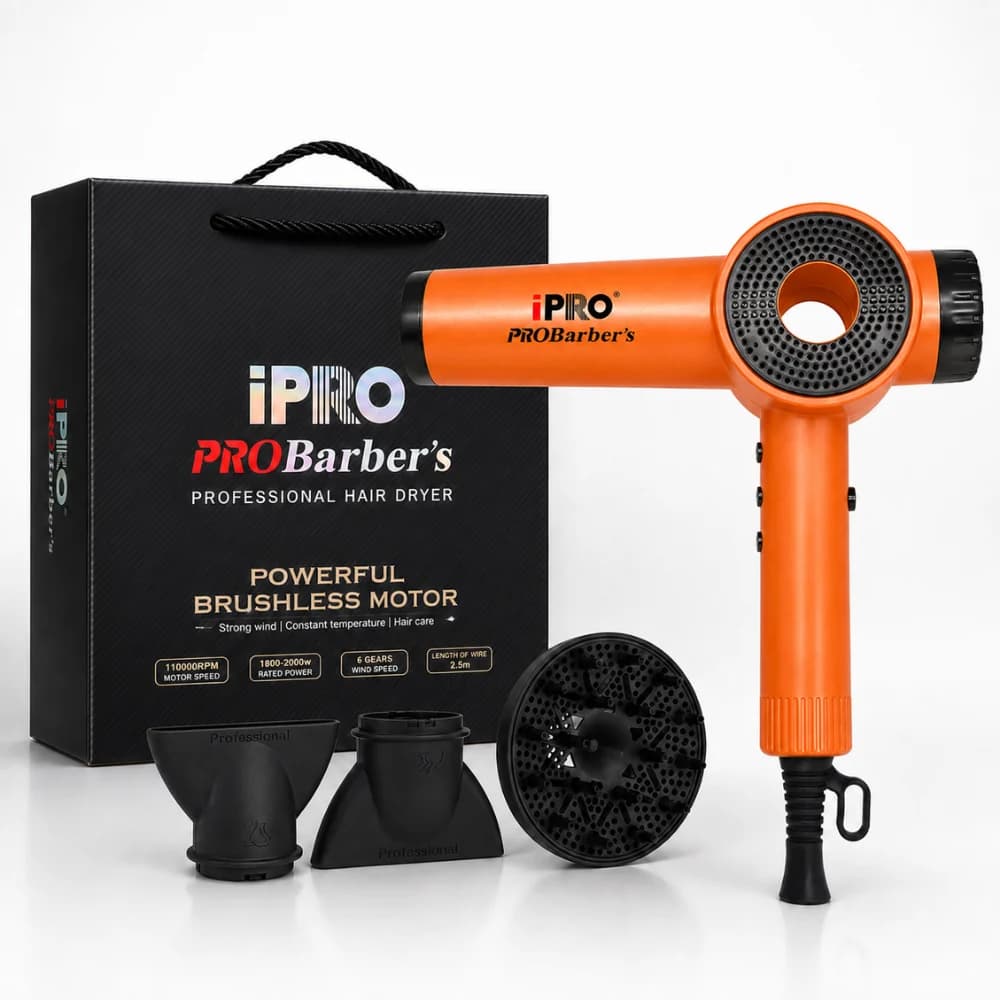 Uscător de Păr Profesional BIRAI ORION iPRO, 1800W, 110.000 RPM, Portocaliu — imaginea 1