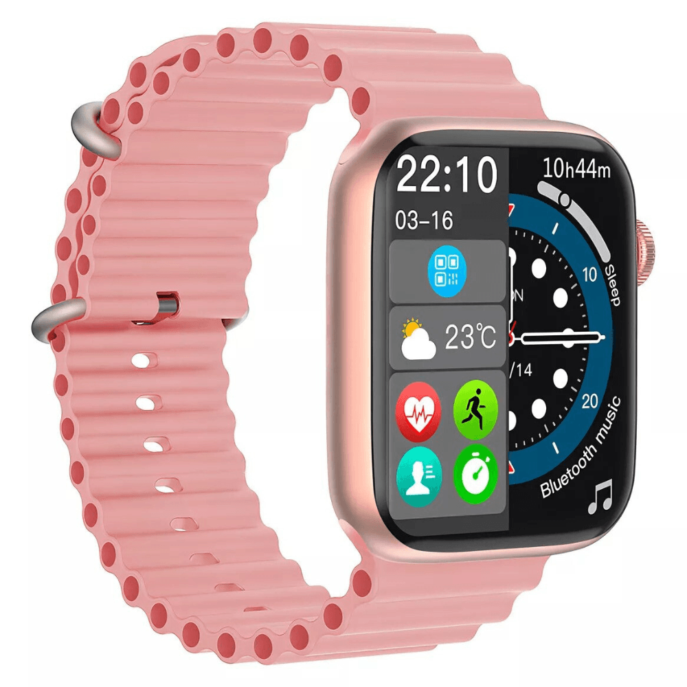 Smartwatch BIRAI X10 Pro 3 ecran curbat, NFC, apeluri Bluetooth, Roz