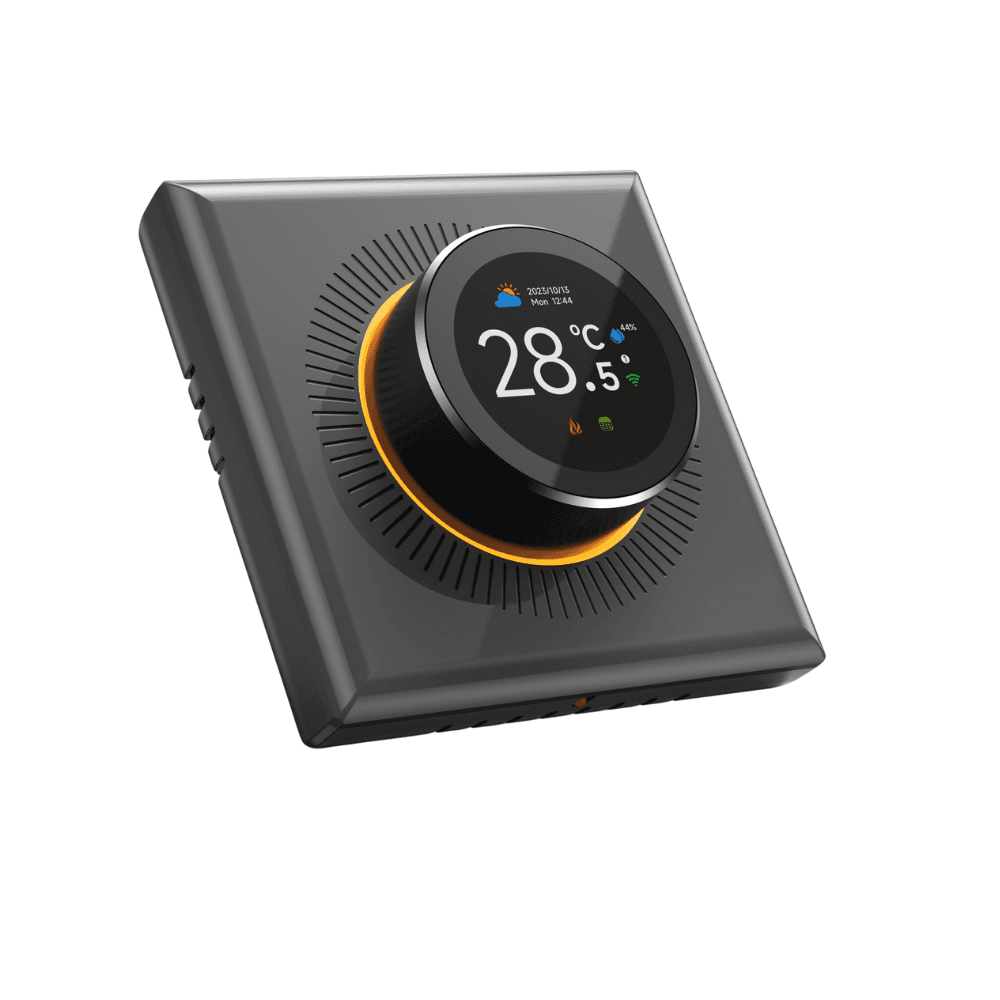 Termostat de ambient inteligent BIRAI Wi-Fi cu afișaj tactil, gri