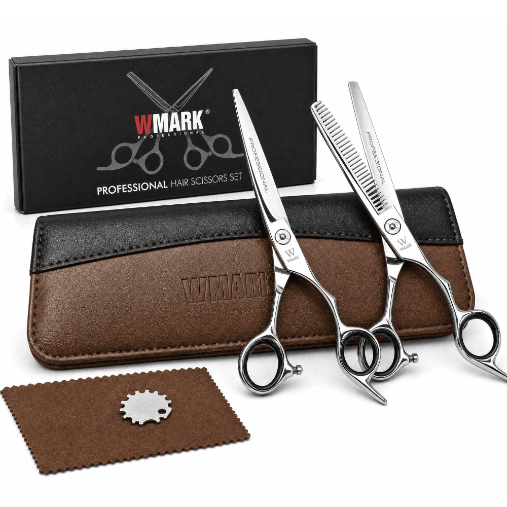 Set Profesional BIRAI®, Foarfeca De Tuns Si Foarfeca De Filat, Otel Japonez 440C, Duritate 58-61 HRC, Design Ergonomic, Precizie Si Confort Pentru Frizerii, Salone Si Coafor, Accesorii Incluse, Ideal Pentru Taiere Si Subtiere Perfecta