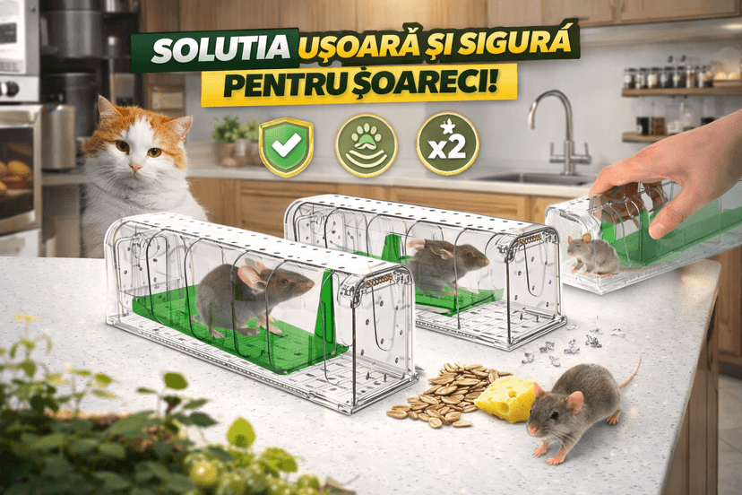 Capcana soareci reutilizabila BIRAI EcoTrap Smart prindere vie rozatoare