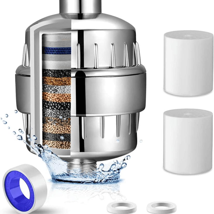 Filtru de Apă Premium pentru Duș BIRAI® H2O Guard – 36 Stagii de Filtrare, Infuzie de Minerale & Vitamina C, Eliminare Clor & Impurități, Instalare Ușoară