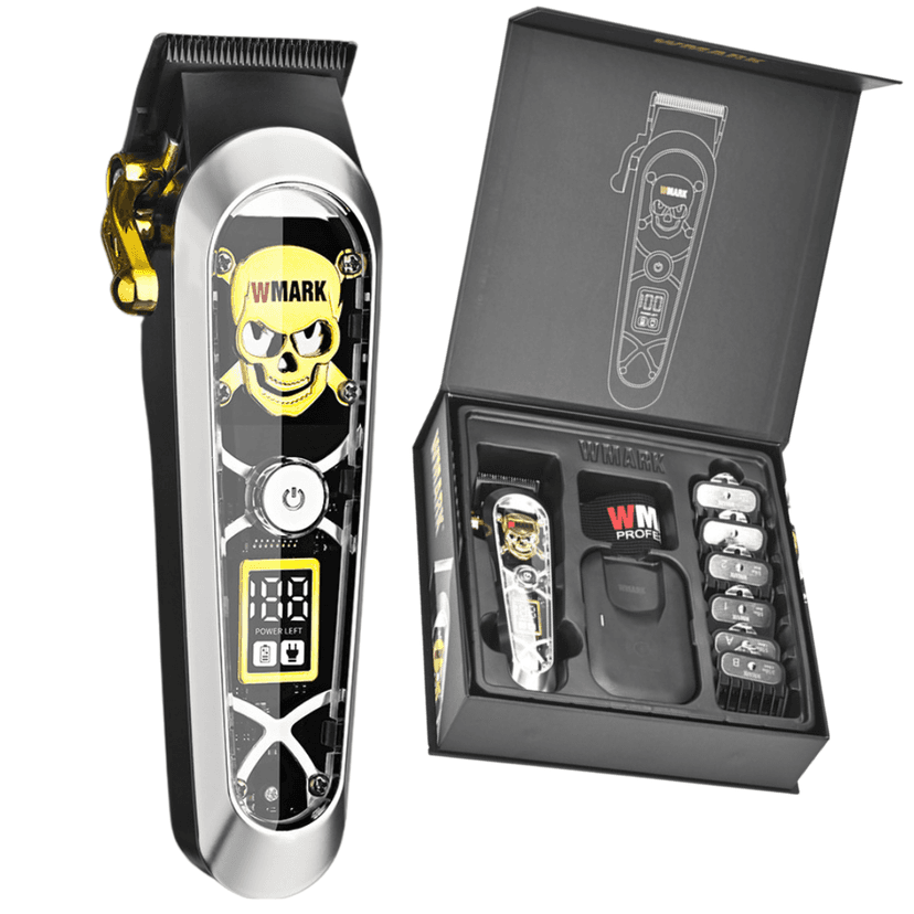 Mașină de Tuns WMARK Elite, Motor 7000 RPM, Lame Titan, LED, Waterproof