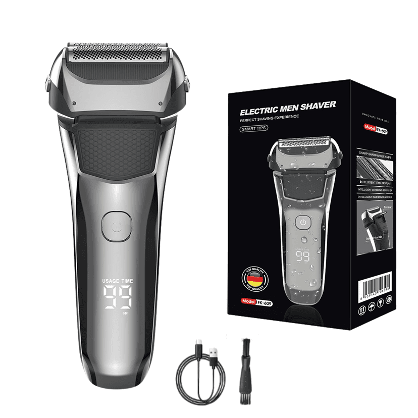 Aparat de Ras Electric BIRAI® FK-609, 8600 RPM, 3 Lame, Trimmer, Waterproof