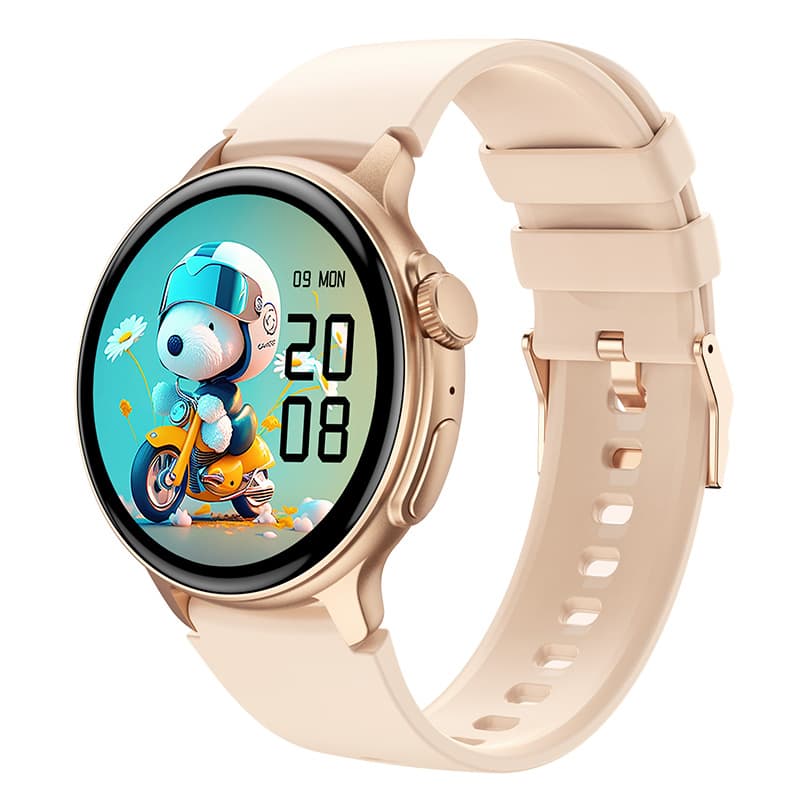 Ceas Smartwatch Inteligent si Bratara Fitness BIRAI®, Android si IOS, Display AMOLED Full Touch 1.43 Inch, Slim, Apeluri, Microfon, Difuzor, Notificari/Sms/Social Media, Monitorizare Activitati Fizice, Somn, Ritm Cardiac, Pedometru, Rezistent la Apa, Roz
