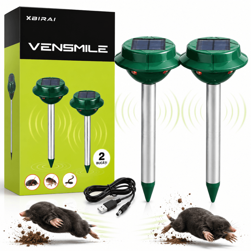 Aparat Anti Cartite Solar BIRAI Vensmile, Set 2 Bucati, 700 ㎡, IP44