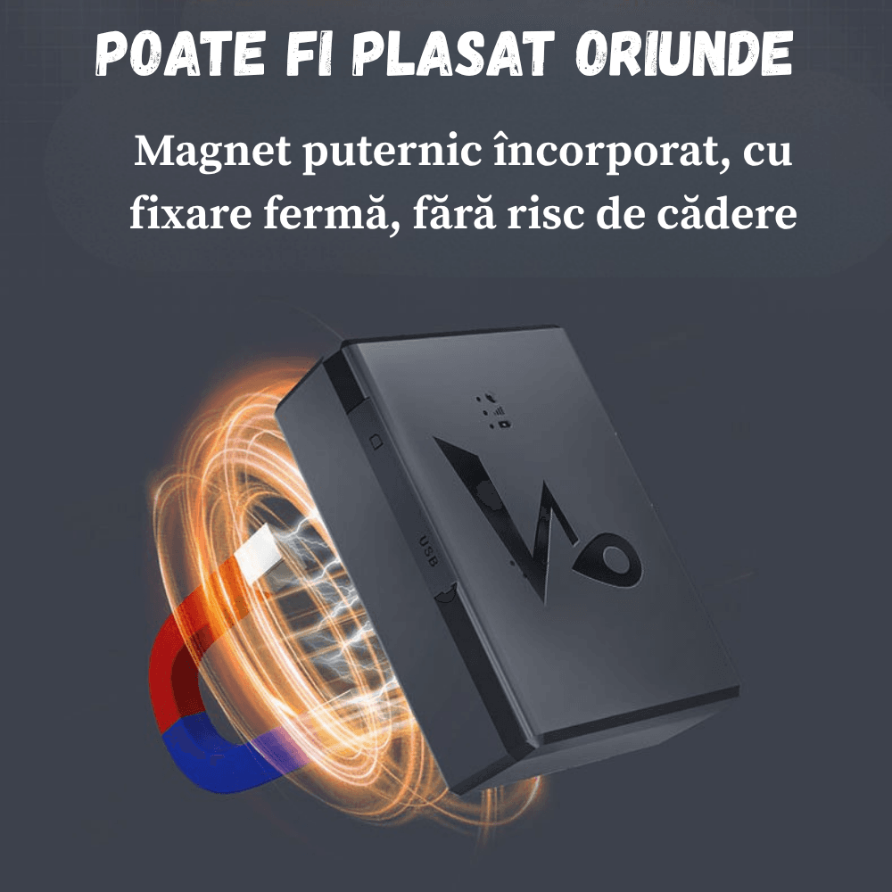 GPS tracker auto BIRAI Q8, 4G LTE, baterie 1200 mAh, fixare magnetică, IP65 — imaginea 5