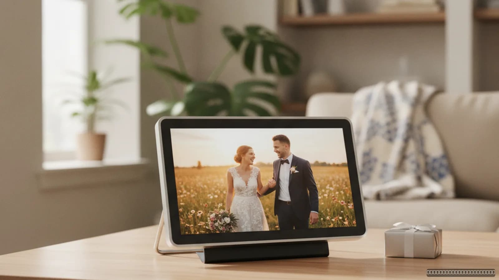 Ramă foto digitală cadou nuntă: ce model alegi pentru miri