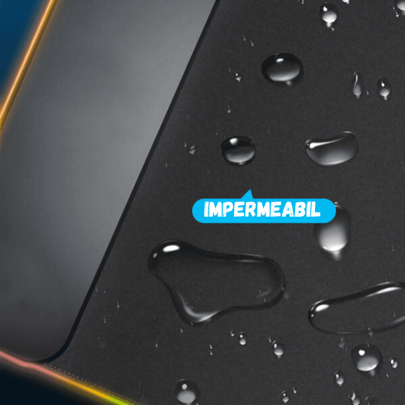 MousePad Gaming RGB BIRAI impermeabil, rezistent la apa si murdarie, suprafata protectie lichide.