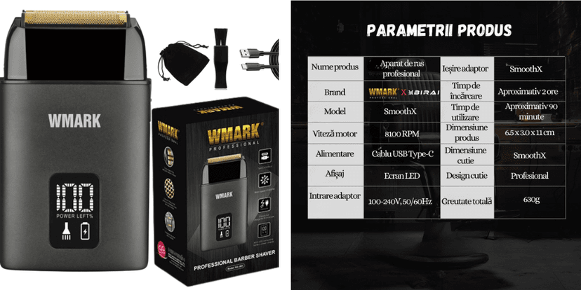 Aparat de ras shaver barbierit umed si uscat profesional 4D