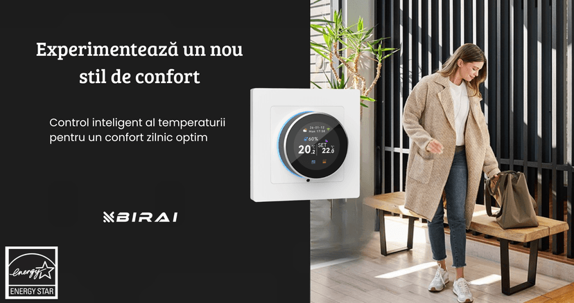 Controleaza temperatura locuintei prin comenzi vocale simple, pentru un plus de confort si eficienta.