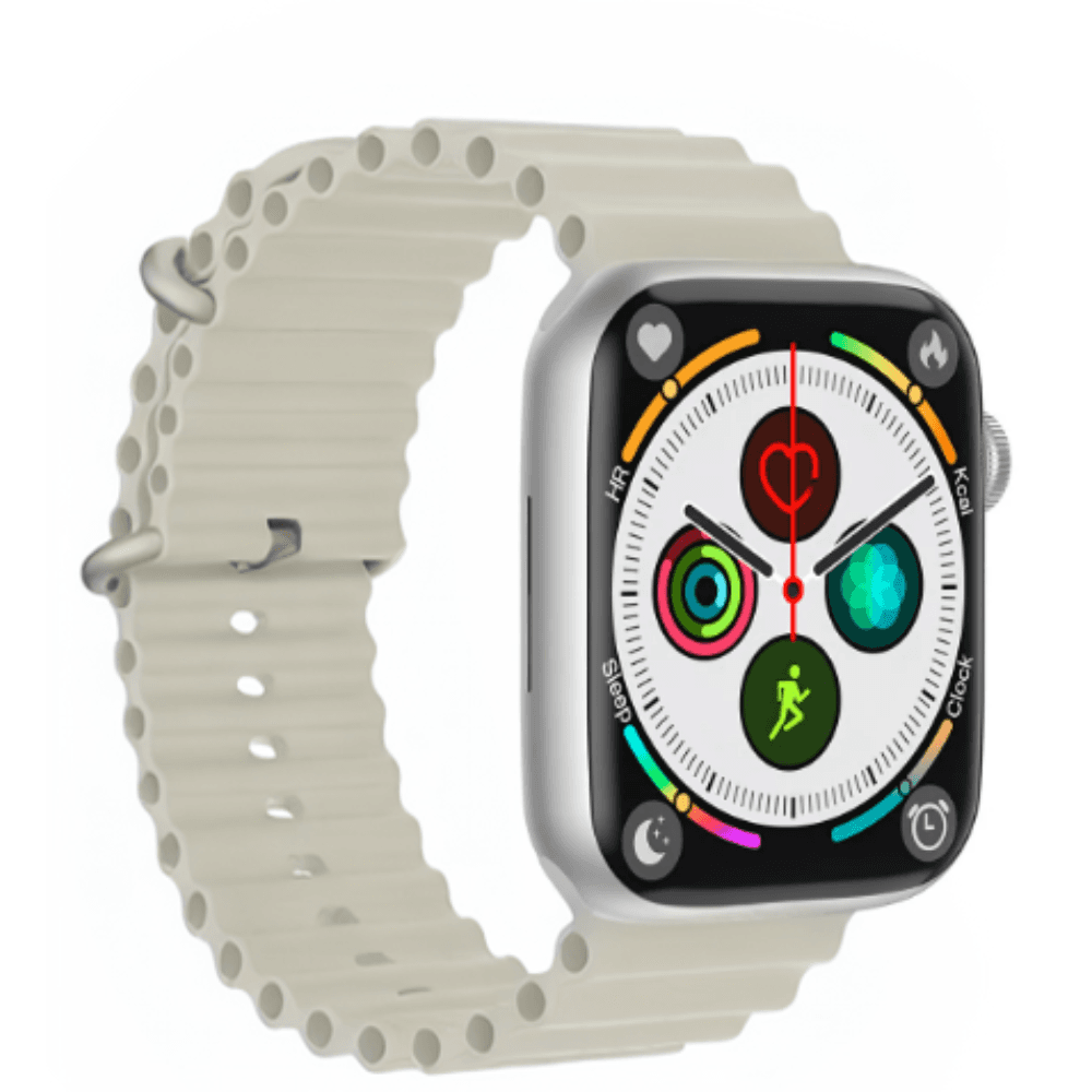 Smartwatch BIRAI X10 Pro 3 ecran curbat, NFC, apeluri Bluetooth, Crem — imaginea 5
