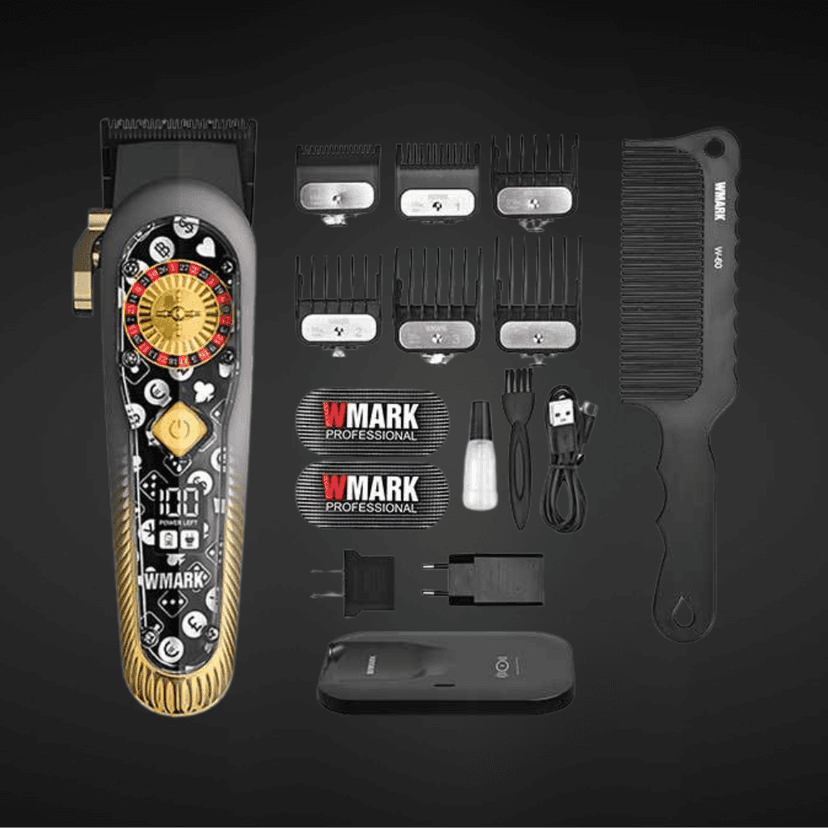 Masina de tuns profesionala WMARK BIRAI ROULETTE cu set complet de accesorii si incarcator.