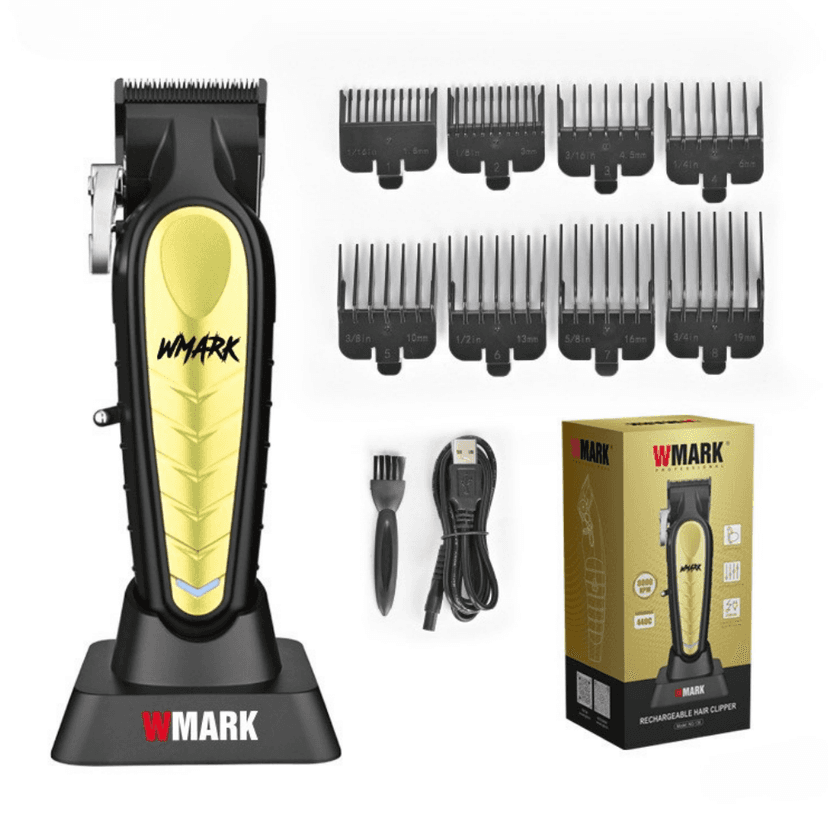 Mașină de Tuns Profesională WMARK Royal by BIRAI®, Motor 8000 RPM, Lame Titan, LED, USB, Rezistentă la Apă
