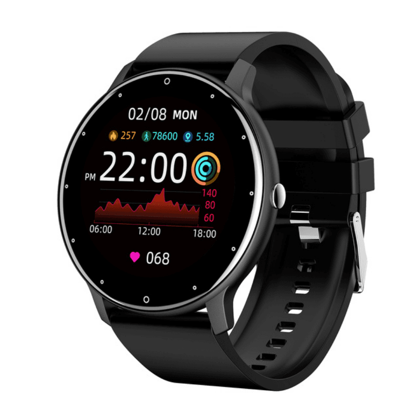 Smartwatch UltraSmart – Ceas Fitness Slim, Android & iOS, Negru