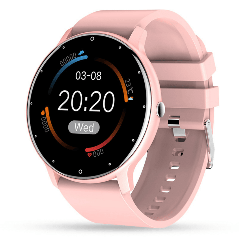 Smartwatch UltraSmart – Ceas Fitness Slim, Android & iOS, Roz