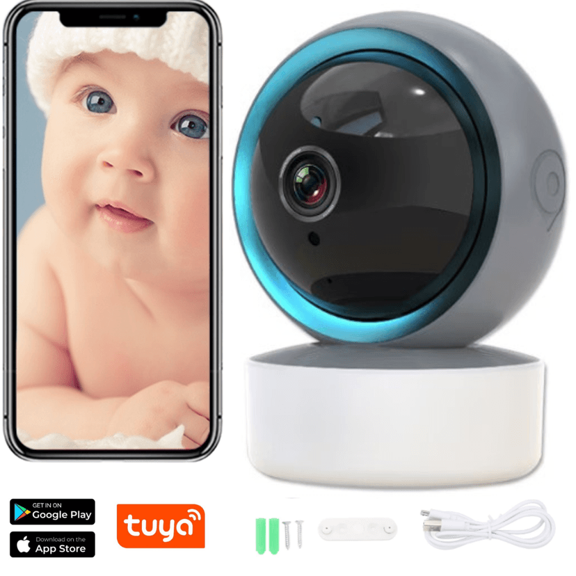Baby Monitor Birai® NovaBaby – Camera Wireless Full HD cu Vedere Nocturnă, Senzor Mișcare, Audio Bidirecțional, Rotire 360°