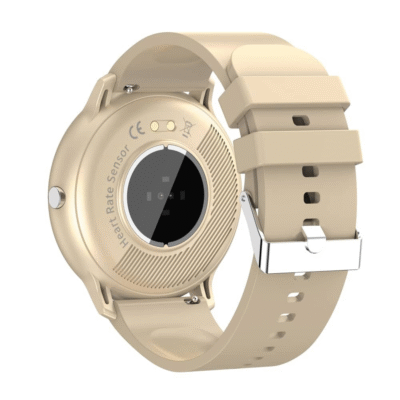 Smartwatch UltraSmart – Ceas Inteligent Slim cu Ecran Tactil HD, Monitorizare Sănătate, Notificări & Moduri Sport, Android & iOS, Crem - imagine 4