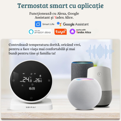 termostat smart wifi BIRAI HeatSense compatibil alexa google home control vocal temperatura