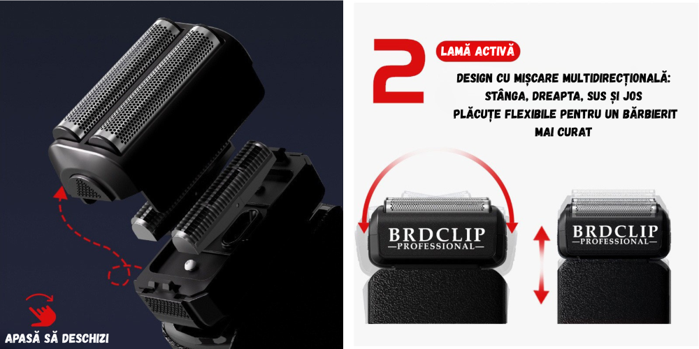 Aparat de ras shaver barbierit umed si uscat profesional 4D