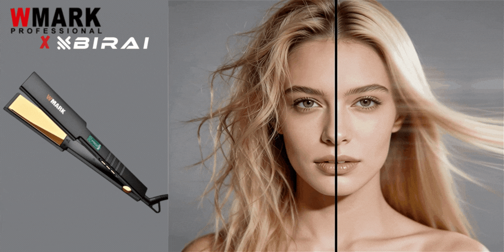 Placa de par profesionala BIRAI SILKY TOUCH GOLD – efect before after