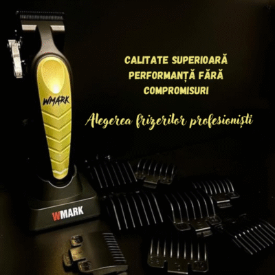 Mașină de tuns profesională WMARK Royal by BIRAI®, cu motor puternic, accesorii complete, calitate superioară și design premium, alegerea frizerilor profesioniști.