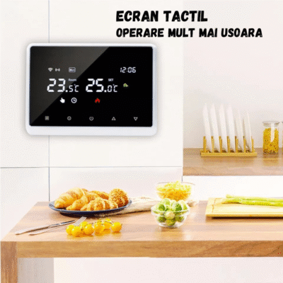 Termostat de ambient inteligent BIRAI™ RC-20, WI-FI, Controlat Prin Internet/Smartphone, Compatibil Cu Orice Centrala Termica Pe Gas, RF Wireless, Pentru Controlul Temperaturii Ambientale, ALB - imagine 15