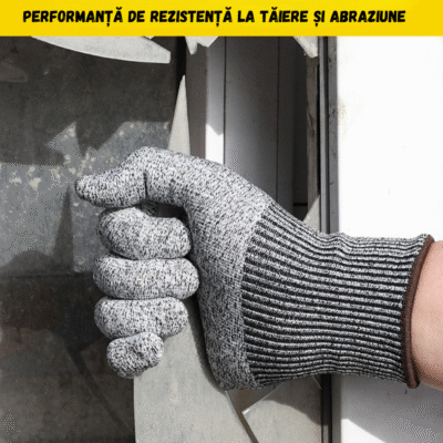 Mănuși de Protecție Profesionale Anti-Tăiere BIRAI®, Siguranță Ridicată, Rezistente la Lame, Sticlă, Metal, Materiale Ascuțite, Confortabile și Durabile, Aderență Excelentă, Mărimea L - imagine 3
