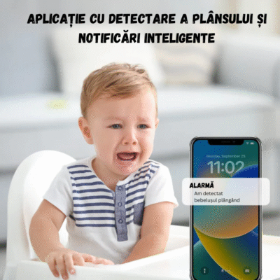 Baby Monitor BIRAI® WatchMe WiFi 2in1, Ultra HD, Night Vision, Audio Bidirecțional, Senzor Mișcare & Sunet, Alerte Smart, Aplicație Telefon, Acces de la Distanță, Zoom, Card SD, LED, Alb - imagine 4