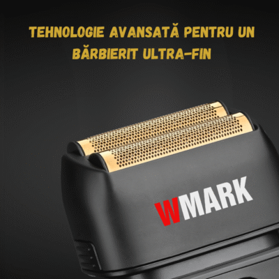 Tehnologie avansată aparat de ras electric Wmark Evo BIRAI cu folie aurie pentru bărbierit ultra-fin.