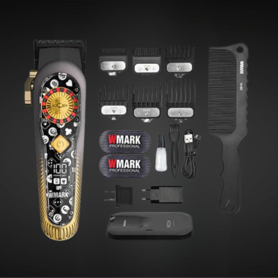 Masina de tuns profesionala WMARK BIRAI ROULETTE cu set complet de accesorii si incarcator.