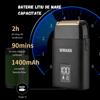 Aparat de Ras Electric Profesional WMARK by BIRAI Model SmoothX – Performanță și Precizie pentru un Bărbierit Perfect - imagine 3