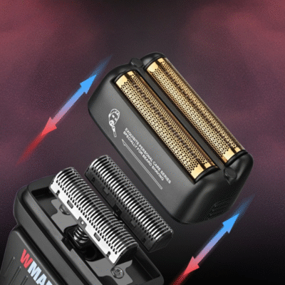 Aparat de Ras Electric Profesional WMARK by BIRAI® R-2025, Shaver 8500 RPM, Lame Duble, Display LCD, LED, Încărcare Rapidă USB, Waterproof, Barbierit Umed/Uscat, Design Ergonomic, Negru - imagine 5