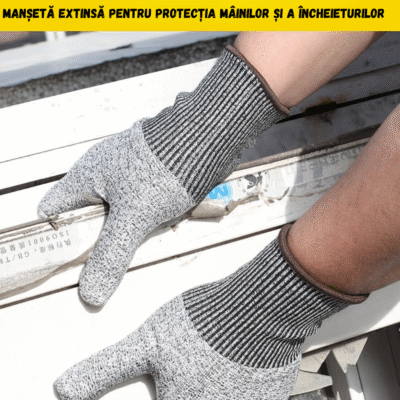 Mănuși de Protecție Profesionale Anti-Tăiere BIRAI®, Siguranță Ridicată, Rezistente la Lame, Sticlă, Metal, Materiale Ascuțite, Confortabile și Durabile, Aderență Excelentă, Mărimea L - imagine 8