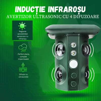 Aparat BIRAI® BR02, 5 Moduri, Încărcare Solară, IP65, Repelent Rozătoare & Șerpi, Protecție Ecologică Grădină - imagine 2
