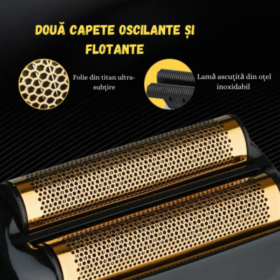 Aparat de Ras Electric WMARK Edge by BIRAI® – 8000 RPM, Waterproof, LCD, USB, Galben - imagine 2