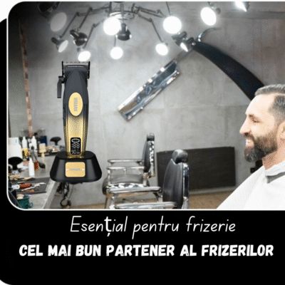 Mașină de tuns profesională WMARK Golden Mirage utilizată în frizerie modernă, cel mai bun partener al frizerilor.