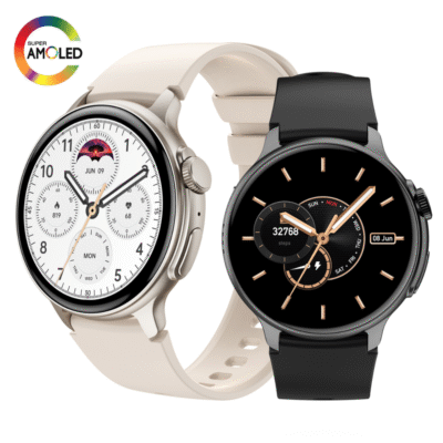 Ceas Smartwatch Inteligent si Bratara Fitness BIRAI®, Android si IOS, AMOLED Full Touch 1.43 Inch, Slim, Apeluri, Microfon, Difuzor, Notificari/Sms/Social Media, Monitorizare Activitati Fizice, Somn, Ritm Cardiac, Pedometru, Rezistent la Apa, Negru - imagine 5