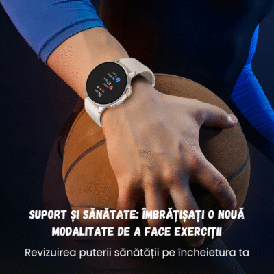 Ceas Smartwatch Inteligent si Bratara Fitness BIRAI®, Android si IOS, AMOLED Full Touch 1.43 Inch, Slim, Apeluri, Microfon, Difuzor, Notificari/Sms/Social Media, Monitorizare Activitati Fizice, Somn, Ritm Cardiac, Pedometru, Rezistent la Apa, Negru - imagine 4