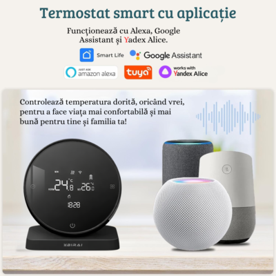 termostat smart wifi BIRAI HeatSense compatibil alexa google home control vocal temperatura