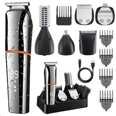 Mașină de Tuns și Ras Profesională 6 în 1 BIRAI® LK-860 – Trimmer Multifuncțional, Afișaj LED, Lame Titan, Autonomie 99 Min, Rezistent la Apă, Încărcare USB - imagine 3
