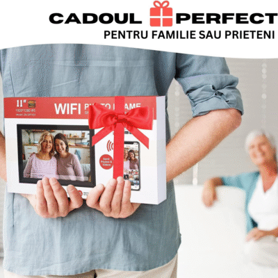 Ramă Foto Digitală WiFi BIRAI® Y101 – Touchscreen 10.1", 32GB, HD IPS 1280x800, Android, Frameo, USB & microSD, Poze & Video 1080p, Difuzor, Negru - imagine 9