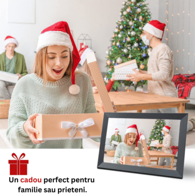 Ramă Foto Digitală WiFi BIRAI® Y101 – Touchscreen 10.1", 32GB, HD IPS 1280x800, Android, Frameo, USB & microSD, Poze & Video 1080p, Difuzor, Negru - imagine 8