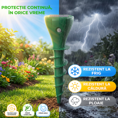 aparat anti cartite solar set 2 bucati protectie gradina 1400 mp