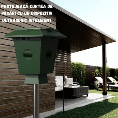 Dispozitiv Anti-Păsări Solar BIRAI® – Ultrasonic Exterior cu 4 Difuzoare Puternice, Acoperire 1600 m² - imagine 5