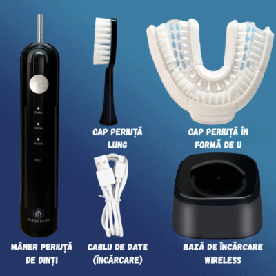 Periuță de dinți electrică, Magentak U-Shape 360 - imagine 4