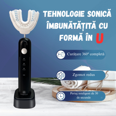 Periuță de dinți electrică, Magentak U-Shape 360 - imagine 2
