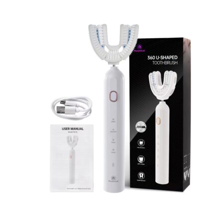 Periuta de dinti electrica 360 grade BIRAI, curatare completa, negru